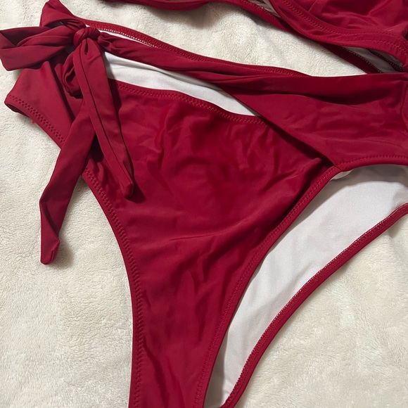 Red Ruffle Bikini Set - Picture 3 of 3